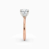 Abby | Cushion Solitaire Tapered Band Engagement Ring