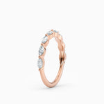 Single Prong Marquise Diamond Wedding Band