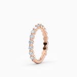 2.5 mm Single Prong Round Diamond Eternity Wedding Band