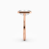 Winnie | Cathedral Emerald Bezel Engagement Ring