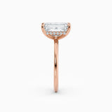 Harlow | Emerald Hidden Halo Engagement Ring