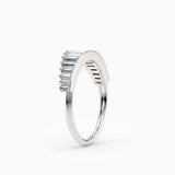 Descending Tiara Baguette Wedding Band