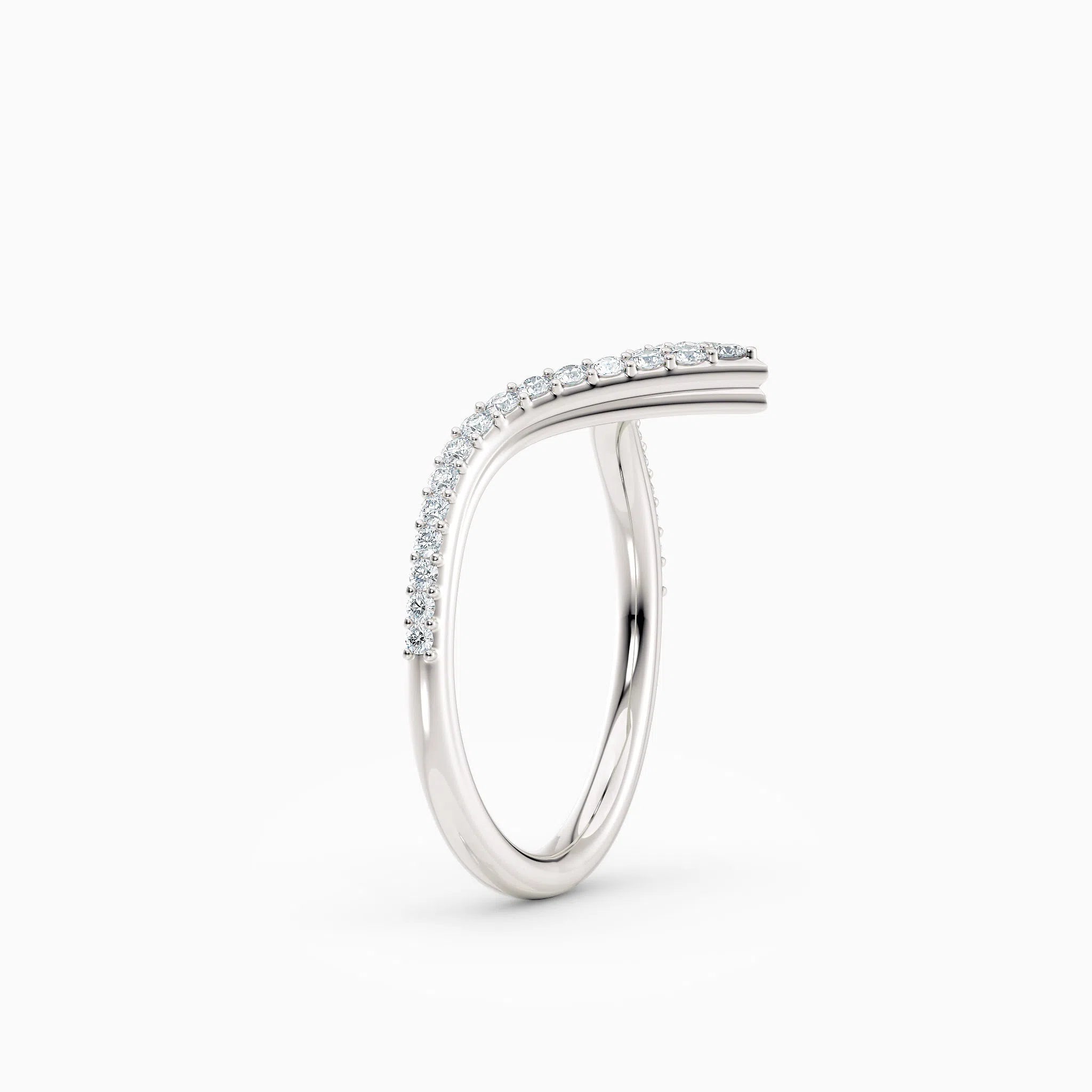 V-Shaped Diamond Wedding Band