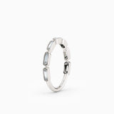 Bezel Set Baguette Diamond Wedding Band