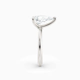 Abby | Pear Solitaire Tapered Band Engagement Ring