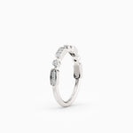 Single & Triple Bezel Set Round Diamond Wedding Band.