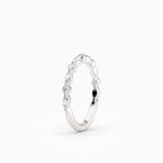 Round & Marquise Diamond Wedding Band
