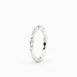 Round & Marquise Diamond Wedding Band