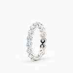 3.2mm Single Prong Round Diamond Eternity Wedding Band