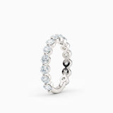 3.2mm Single Prong Round Diamond Eternity Wedding Band