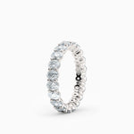 Vertical Oval Diamond Eternity Wedding Band
