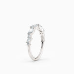 Offset Oval & Round Diamond Wedding Band