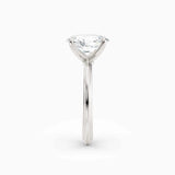 Abby | Oval Solitaire Tapered Band Engagement Ring