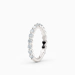 2.5 mm Single Prong Round Diamond Eternity Wedding Band