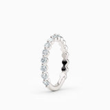 2.5 mm Single Prong Round Diamond Eternity Wedding Band