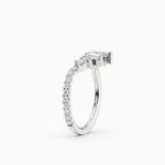 Pear, Baguette, Marquise, & Round Diamond Contoured Wedding Band