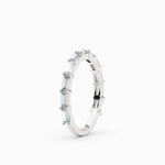 Three Quarter Baguette Diamond Wedding Band