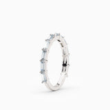 Three Quarter Baguette Diamond Wedding Band