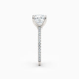 Sarah | Cushion Solitaire Engagement Ring with Pave Band