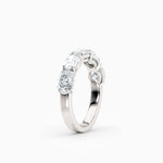 Oval Diamond Four Stone Wedding Band