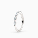 Single Prong Marquise Diamond Wedding Band