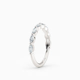 Single Prong Marquise Diamond Wedding Band
