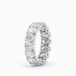 Four Prong Oval Diamond Eternity Wedding Band