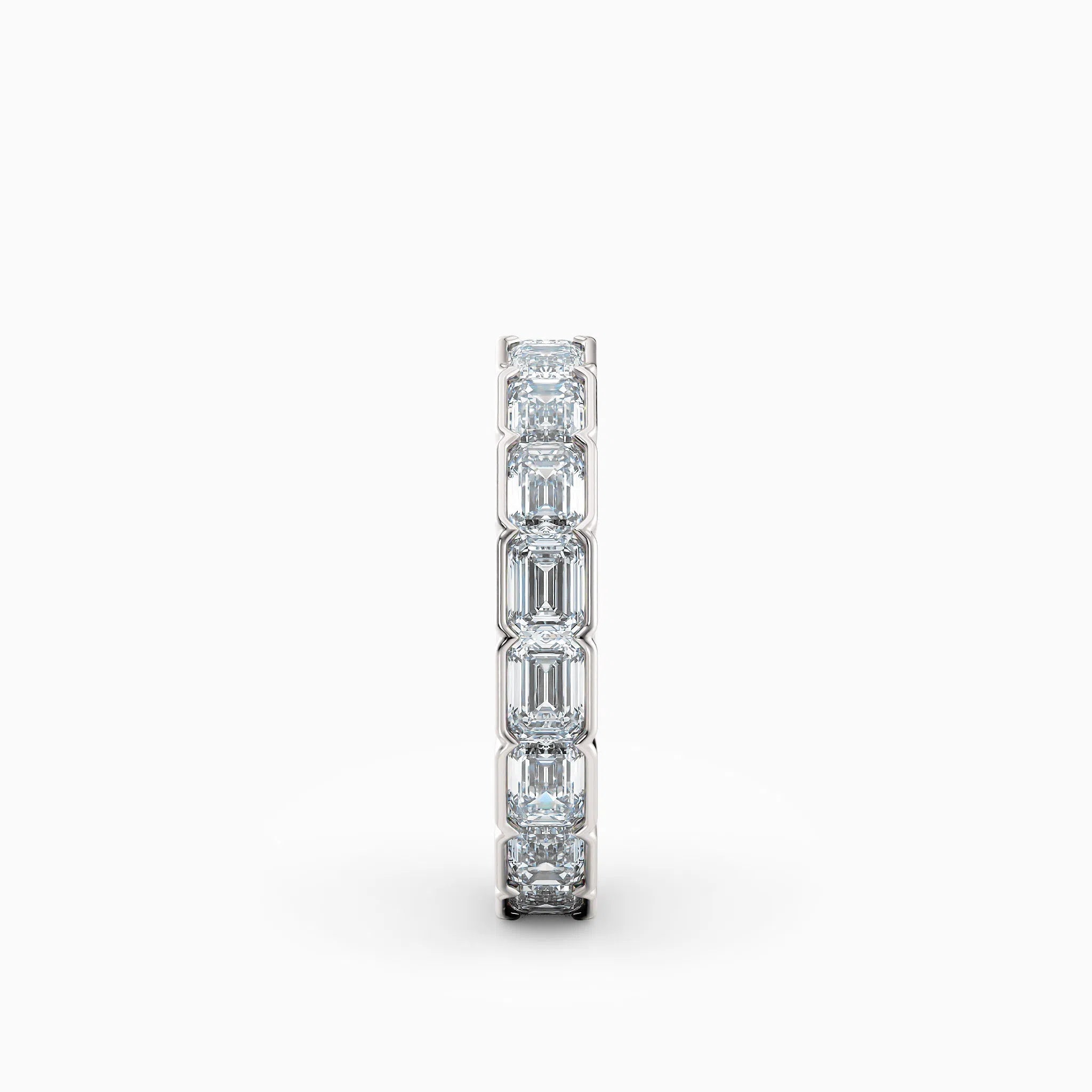 Emerald Cut End-to-End Diamond Eternity Wedding Band