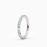 2.4mm French Cut Eternity Wedding Band