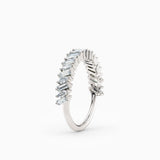 Diagonal Baguette & Oval Diamond Wedding Band