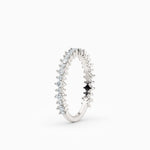 Single Prong Petite Round Diamond Wedding Band