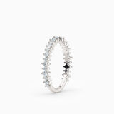 Single Prong Petite Round Diamond Wedding Band