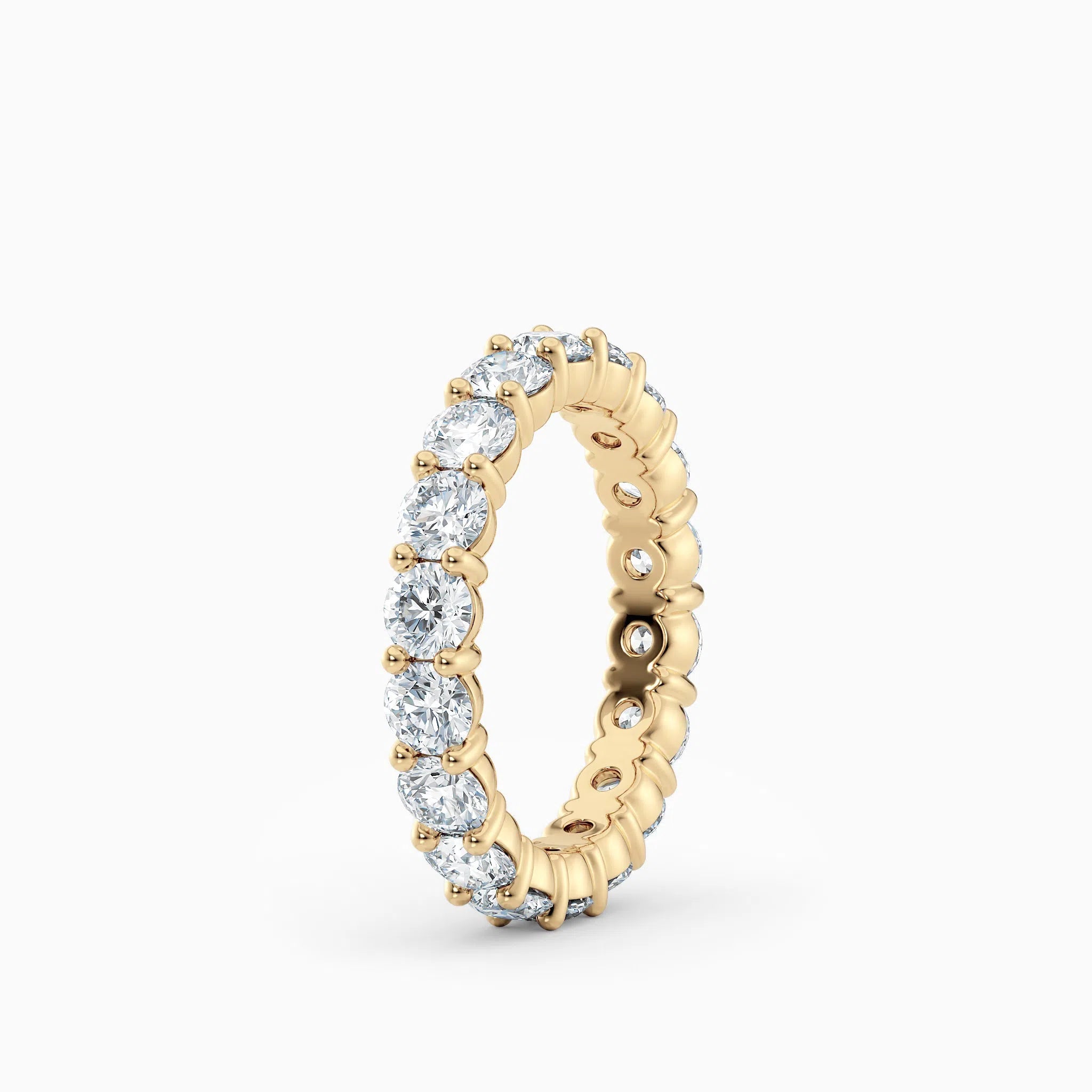 3.5mm Round Diamond Eternity Wedding Band