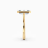 Winnie | Cathedral Emerald Bezel Engagement Ring