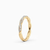 Twisted Diamond Wedding Band