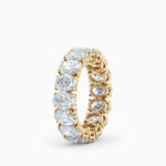 Four Prong Oval Diamond Eternity Wedding Band