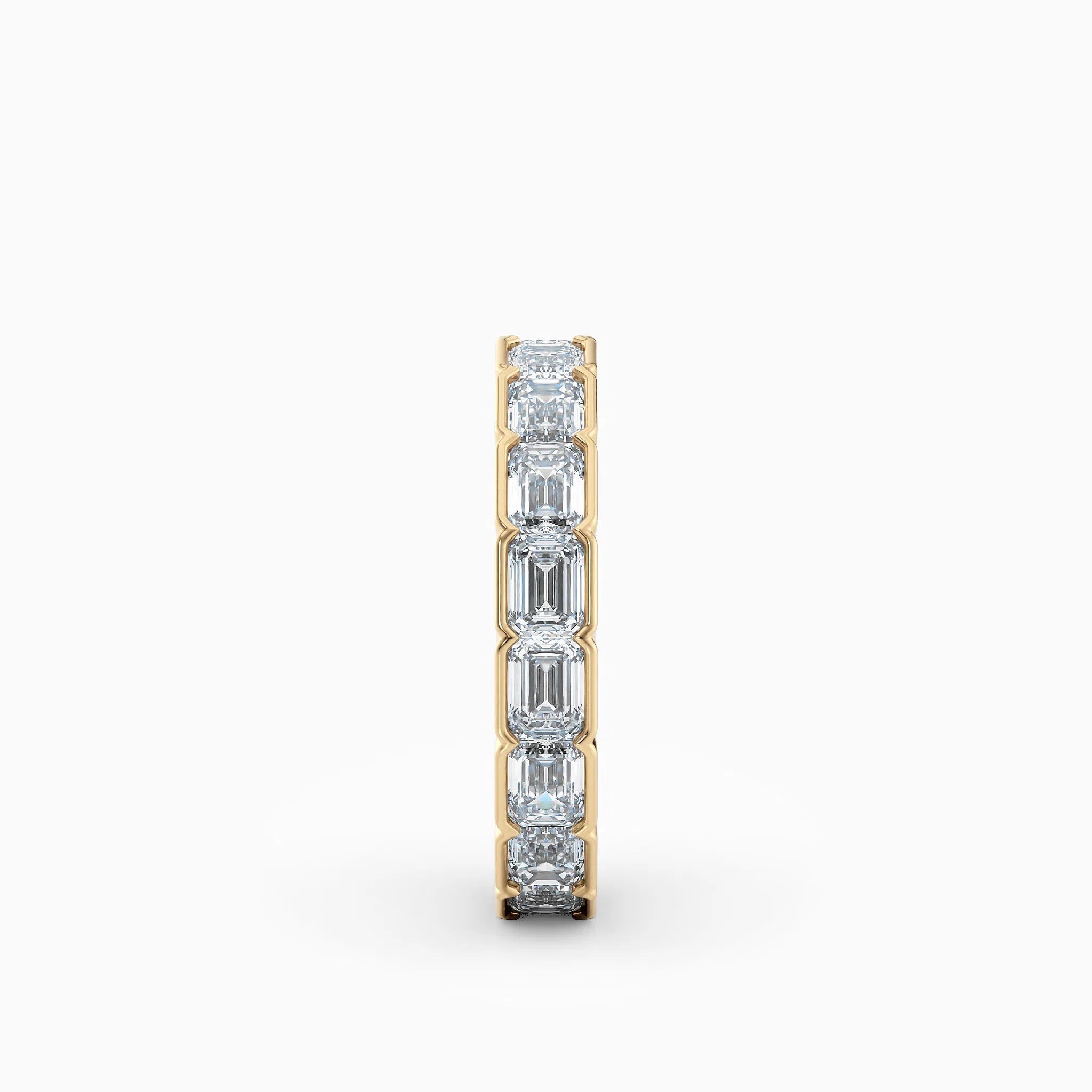 Emerald Cut End-to-End Diamond Eternity Wedding Band