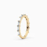 Three Quarter Baguette Diamond Wedding Band