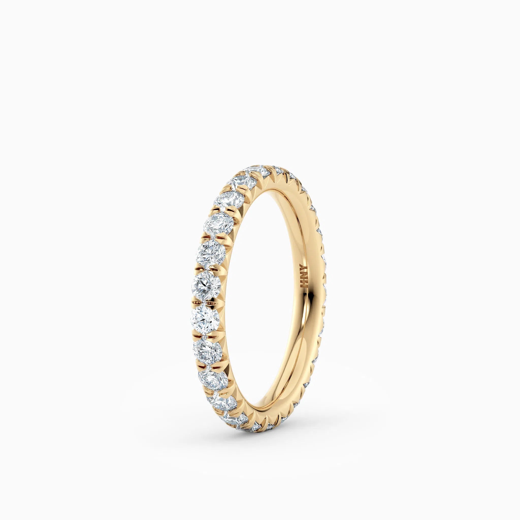 2.4mm French Cut Eternity Wedding Band