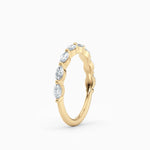 Single Prong Marquise Diamond Wedding Band