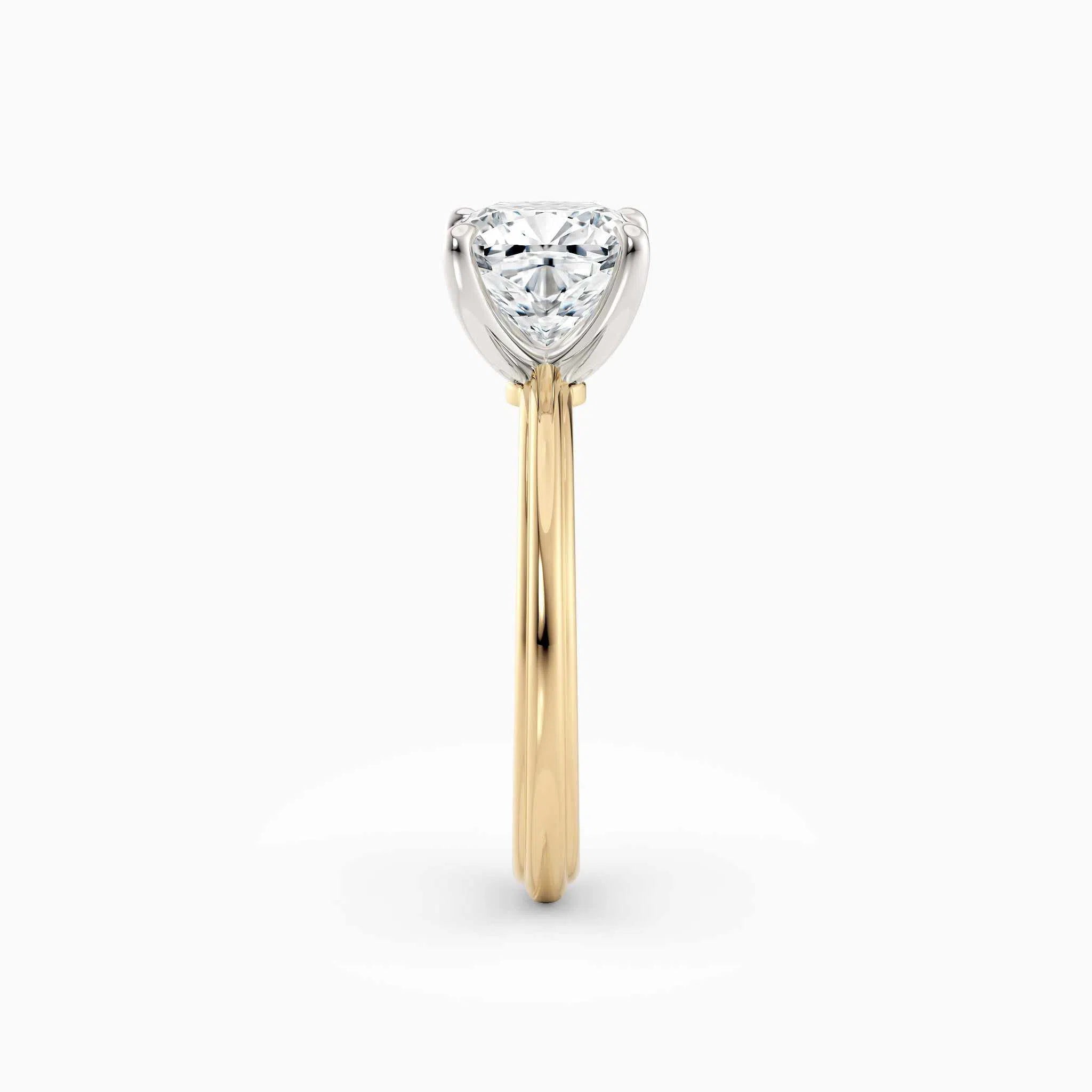 Abby Ringen Round Solitaire Tapered Band Engagement Ring | Abby – Honey Jewelry Co