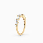 Offset Oval & Round Diamond Wedding Band