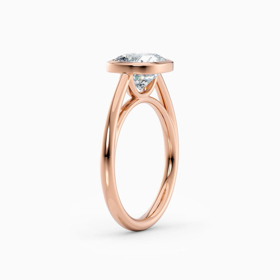 Winnie | Cathedral Cushion Bezel Engagement Ring