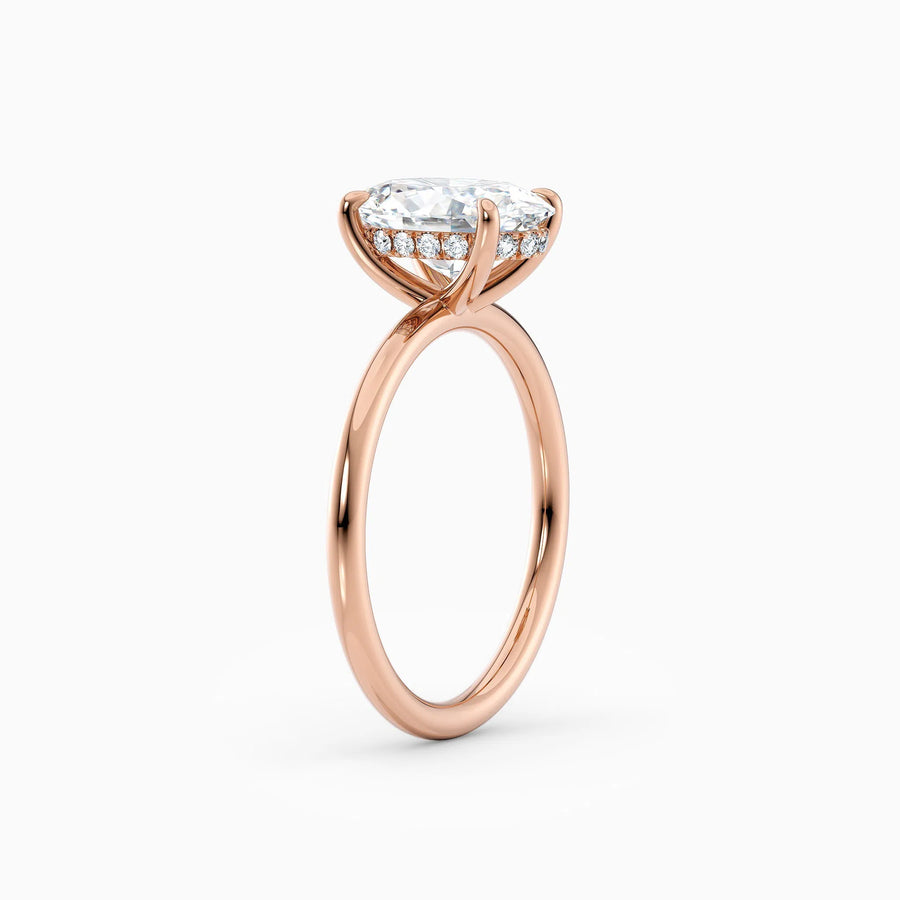 Harlow | Oval Hidden Halo Engagement Ring