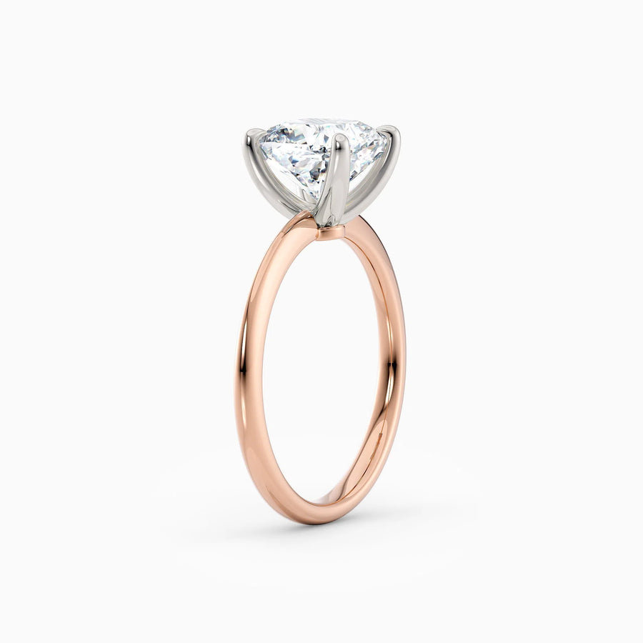 Lolo | Thin Cushion Cut Solitaire Engagement Ring