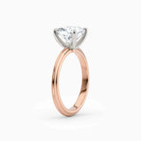 Abby | Cushion Solitaire Tapered Band Engagement Ring