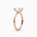 Abby | Oval Solitaire Tapered Band Engagement Ring