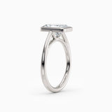 Winnie | Cathedral Radiant Bezel Engagement Ring
