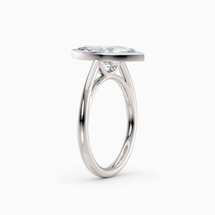 Winnie | Cathedral Marquise Bezel Engagement Ring