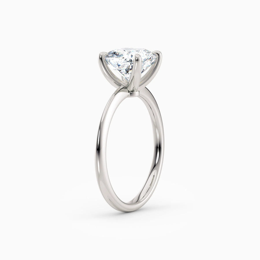 Lolo | Thin Cushion Cut Solitaire Engagement Ring